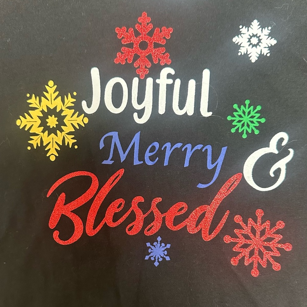 NWT Sears Black Festive Women's Long Sleeve Tee, Size XL, MSRP $20 - Picture 5 of 6